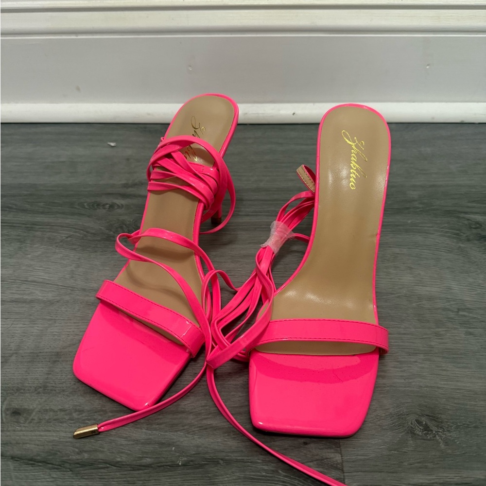 Pink Strappy Heels